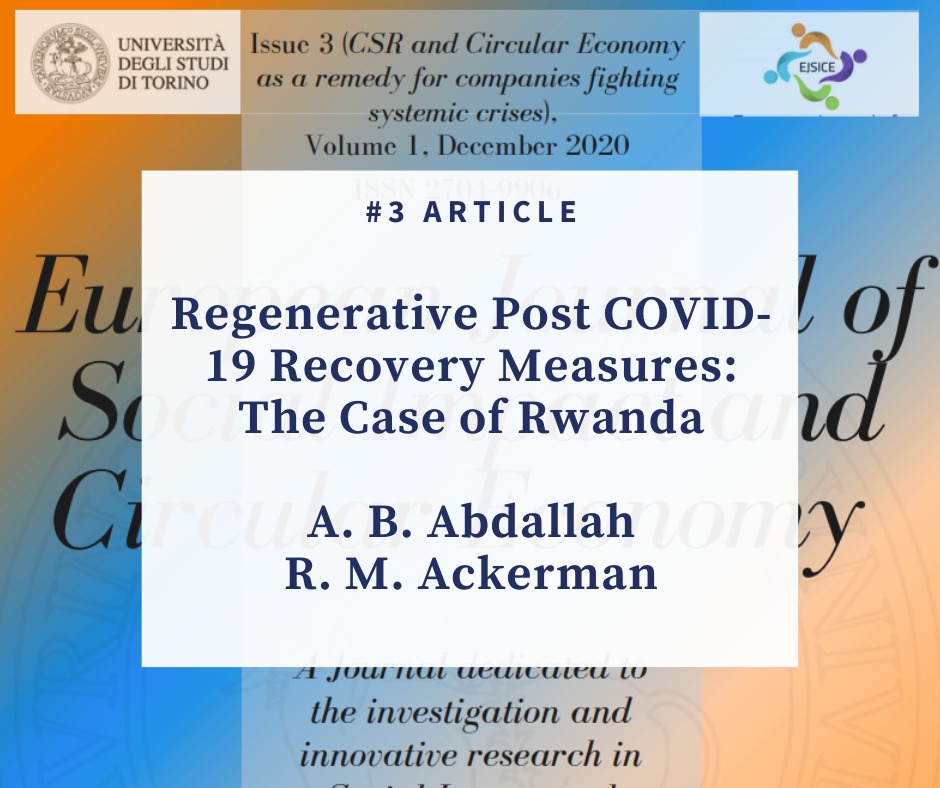 Regenerative Post COVID-19 Recovery Measures: The Case of Rwanda